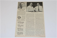 Ben Hogan Wire Photo, Time Article, And A. Ravielli Illustration