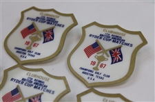 Seven (7) 1967 Ryder Cup at Champions Golf Club Clubhouse Badges