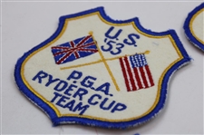 Four (4) 1953 Ryder Cup at Wentworth Team Shield Patches