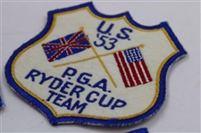 Four (4) 1953 Ryder Cup at Wentworth Team Shield Patches