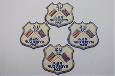 Four (4) 1953 Ryder Cup at Wentworth Team Shield Patches