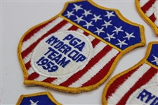 Six (6) 1959 Ryder Cup at Eldorado Team USA Flag/Shield Patches