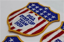 Six (6) 1959 Ryder Cup at Eldorado Team USA Flag/Shield Patches