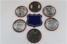 Four (4) 1951 Ryder Cup at Pinehurst Badges, Referee Badge, PGA Staff Badge & Team Patch