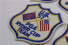 Five (5) 1957 Ryder Cup at Lindrick Team Shield Patches