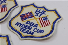 Five (5) 1957 Ryder Cup at Lindrick Team Shield Patches