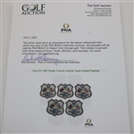 Five (5) 1957 Ryder Cup at Lindrick Team Shield Patches