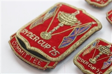 Three (3) 1975 Ryder Cup at Laurel Valley Red Committee Coat Crests w/(3) Small Crests