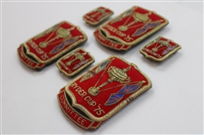 Three (3) 1975 Ryder Cup at Laurel Valley Red Committee Coat Crests w/(3) Small Crests