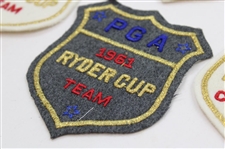Four (4) 1961 Ryder Cup at Royal Lytham & St. Annes Team Patches & (2) Committee Patches
