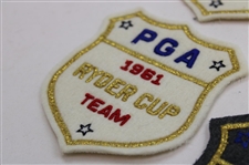 Four (4) 1961 Ryder Cup at Royal Lytham & St. Annes Team Patches & (2) Committee Patches