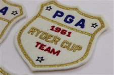 Four (4) 1961 Ryder Cup at Royal Lytham & St. Annes Team Patches & (2) Committee Patches