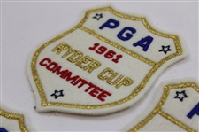 Four (4) 1961 Ryder Cup at Royal Lytham & St. Annes Team Patches & (2) Committee Patches