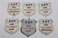 Four (4) 1961 Ryder Cup at Royal Lytham & St. Annes Team Patches & (2) Committee Patches