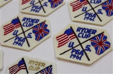 Ten (10) 1961 Ryder Cup at Royal Lytham & St. Annes Crossed Flags Patches