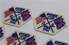 Ten (10) 1961 Ryder Cup at Royal Lytham & St. Annes Crossed Flags Patches