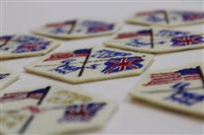 Ten (10) 1961 Ryder Cup at Royal Lytham & St. Annes Crossed Flags Patches