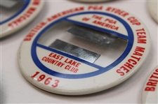 Seven (7) 1963 Ryder Cup at East Lake Badges