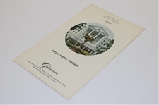 1979 Ryder Cup at The Greenbrier Welcome Dinner Menu