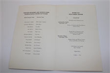 1979 Ryder Cup at The Greenbrier Welcome Dinner Menu