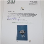 1979 Ryder Cup at Greenbrier Victory Dinner Menu