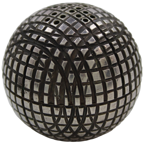 Silver Gutta Percha Golf Ball Salt Shaker