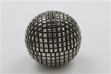 Silver Gutta Percha Golf Ball Salt Shaker