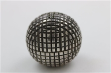 Silver Gutta Percha Golf Ball Salt Shaker