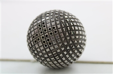 Silver Gutta Percha Golf Ball Salt Shaker
