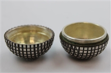 Silver Gutta Percha Golf Ball Salt Shaker