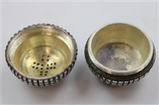 Silver Gutta Percha Golf Ball Salt Shaker