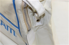 Captain Jack Burke Signed 1973 Ryder Cup Team USA Issued PanAm White w/Blue Duffel Bag JSA ALOA