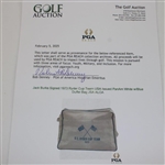 Captain Jack Burke Signed 1973 Ryder Cup Team USA Issued PanAm White w/Blue Duffel Bag JSA ALOA