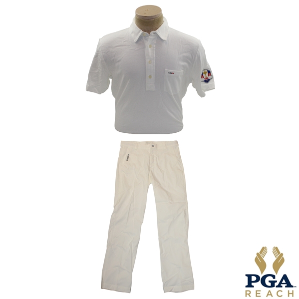 2012 Ryder Cup Team USA Issued White Shirt & Performance White Nike Pants