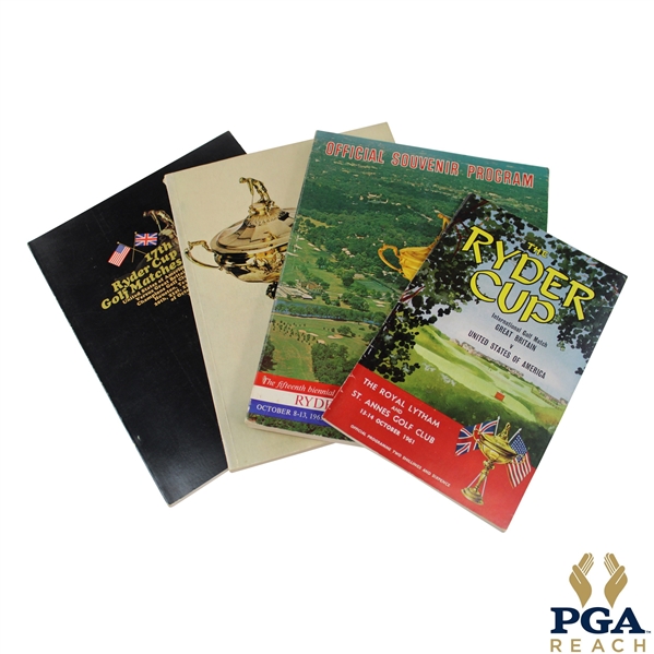 1961, 1963, 1965 & 1967 Ryder Cup Official Programs