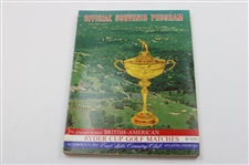 1961, 1963, 1965 & 1967 Ryder Cup Official Programs