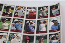 1985 Miller Press PGA Tour Uncut Card Sheet w/ Nicklaus, Payne, Seve & Couples
