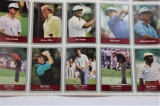 1985 Miller Press PGA Tour Uncut Card Sheet w/ Nicklaus, Payne, Seve & Couples
