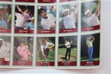 1985 Miller Press PGA Tour Uncut Card Sheet w/ Nicklaus, Payne, Seve & Couples
