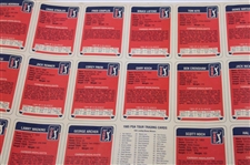 1985 Miller Press PGA Tour Uncut Card Sheet w/ Nicklaus, Payne, Seve & Couples
