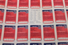 1985 Miller Press PGA Tour Uncut Card Sheet w/ Nicklaus, Payne, Seve & Couples

