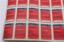 1985 Miller Press PGA Tour Uncut Card Sheet w/ Nicklaus, Payne, Seve & Couples
