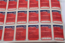1985 Miller Press PGA Tour Uncut Card Sheet w/ Nicklaus, Payne, Seve & Couples
