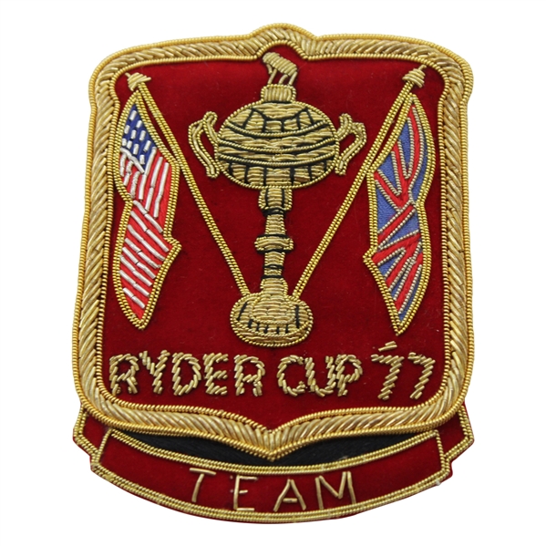 1977 Ryder Cup at Royal Lytham & St. Annes Commemorative Team Blazer Bullion Patch
