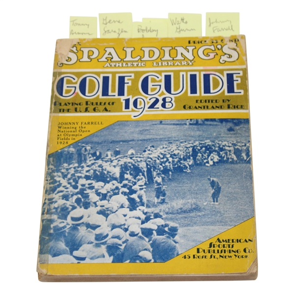 1928 Spaldings Athletic Library Golf Guide Edited By Grantland Rice