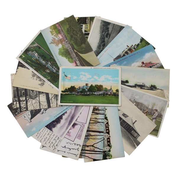 Seventeen (17) Vintage New Jersey Golf Themed Postcards
