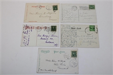 Seventeen (17) Vintage New Jersey Golf Themed Postcards