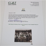 1964 Palmer & Nicklaus Green Jacket Ceremony Frank Christian Photo On Board