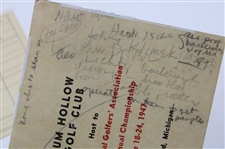 1947 PGA Championship at Plum Hollow Fan Scored Scorecard w/Blank Scorecard