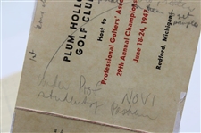 1947 PGA Championship at Plum Hollow Fan Scored Scorecard w/Blank Scorecard